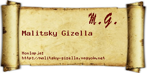 Malitsky Gizella névjegykártya